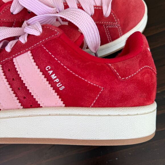 Size 7.5 - adidas Campus 00s Low Scarlet Red Gum sole - H03477 - Picture 10 of 14